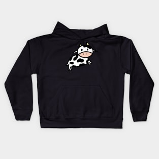 Cute cow sticker Kids Hoodie